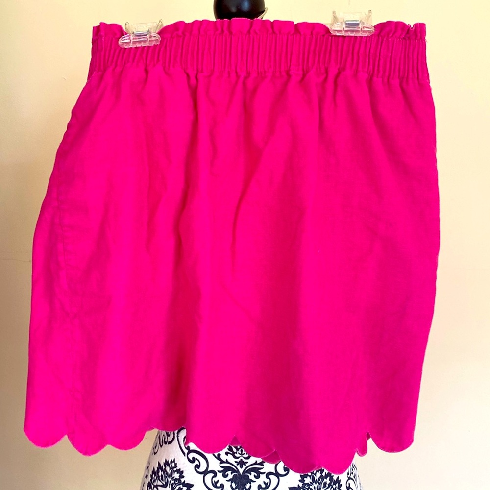 Scallop stretch-waist skirt